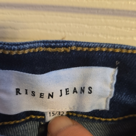 Risen Dark Blue Flare Jeans - Picture 2 of 7